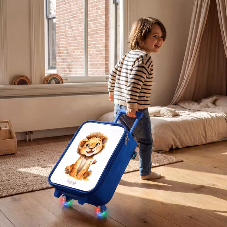 Kinderkoffer - Blauw - Baby leeuw — 3
