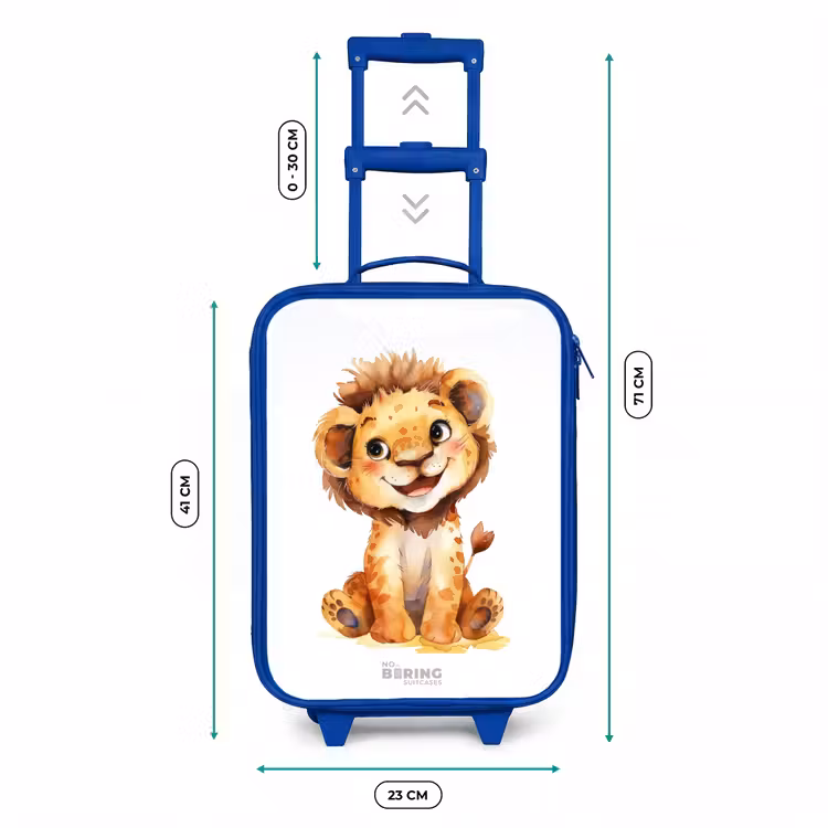 Kinderkoffer - Blauw - Baby leeuw — 6