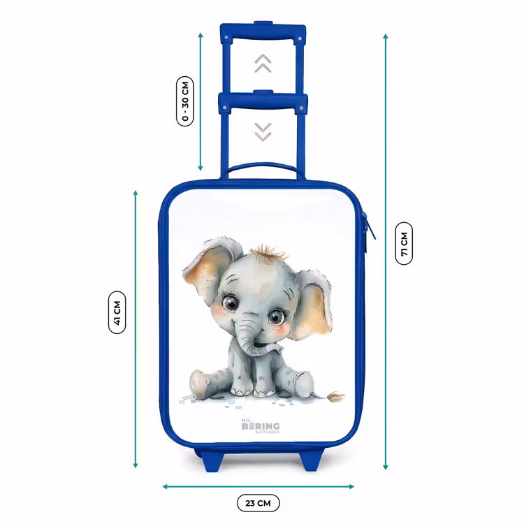 Kinderkoffer - Blauw - Baby olifant — 6