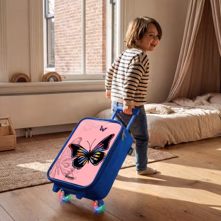 Kinderkoffer - Blauw - Bubblegum butterfly — 3