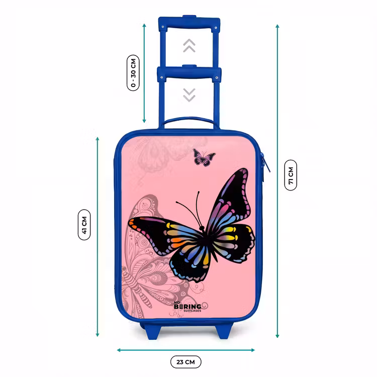 Kinderkoffer - Blauw - Bubblegum butterfly — 6