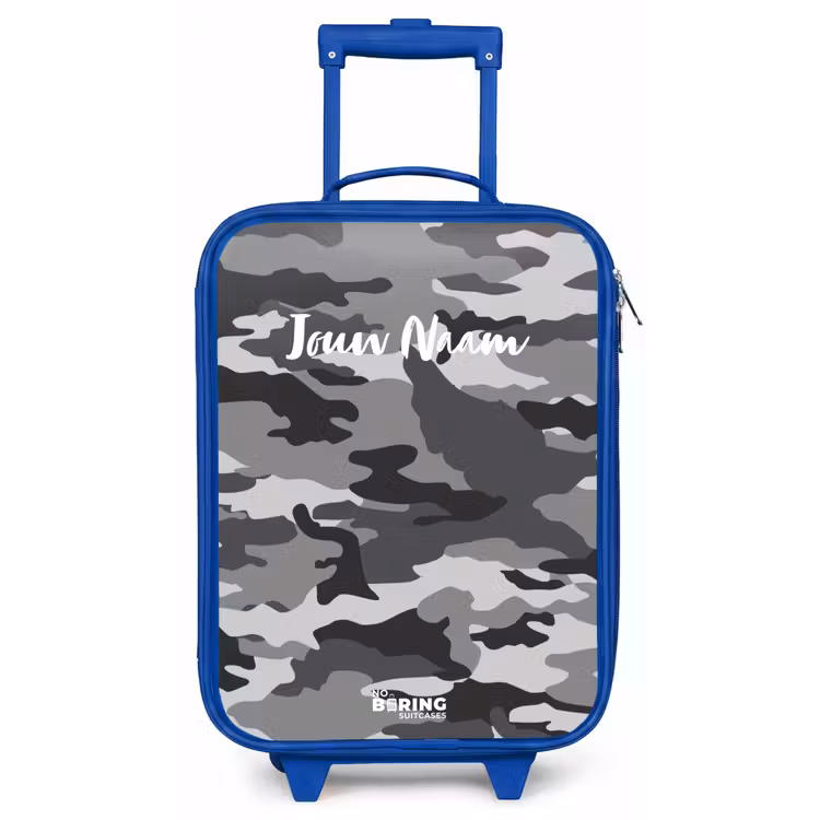 Kinderkoffer - Blauw - Camogrijs — 1
