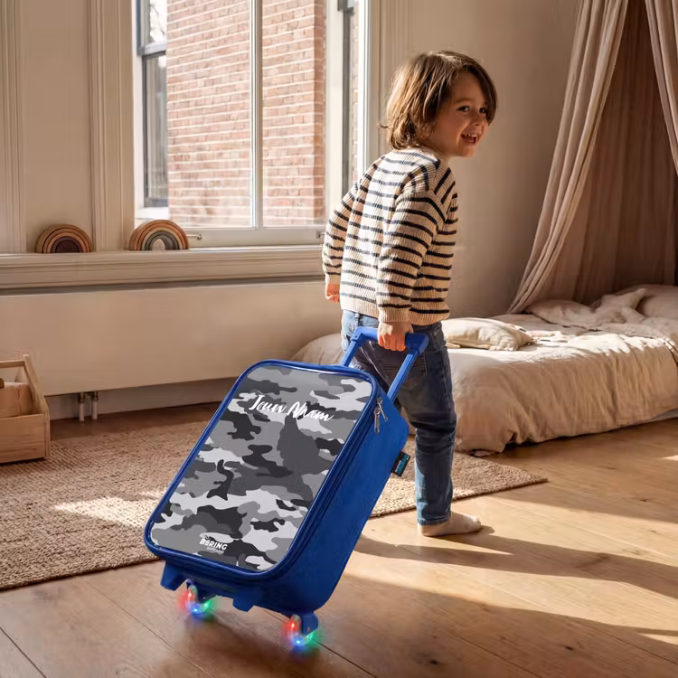 Kinderkoffer - Blauw - Camogrijs — 3