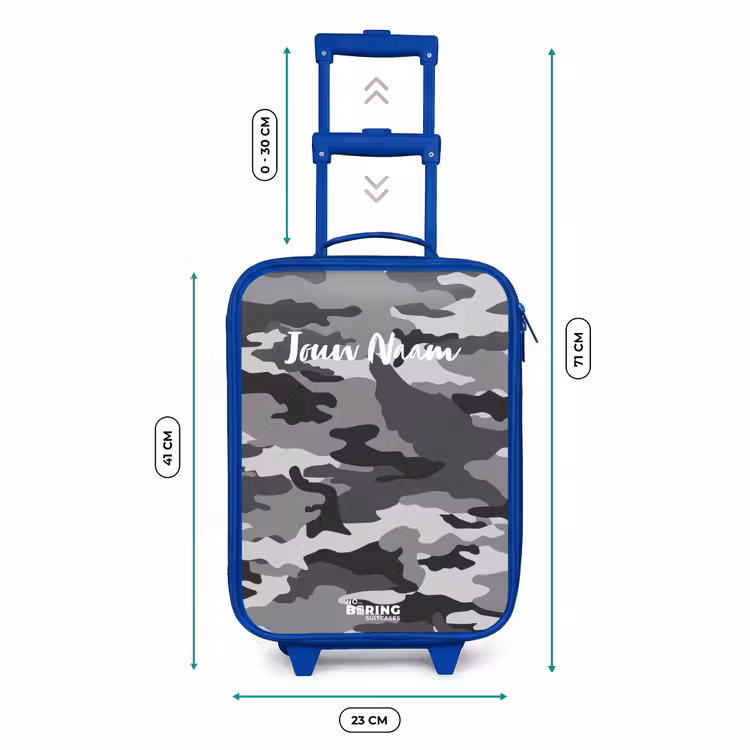 Kinderkoffer - Blauw - Camogrijs — 6