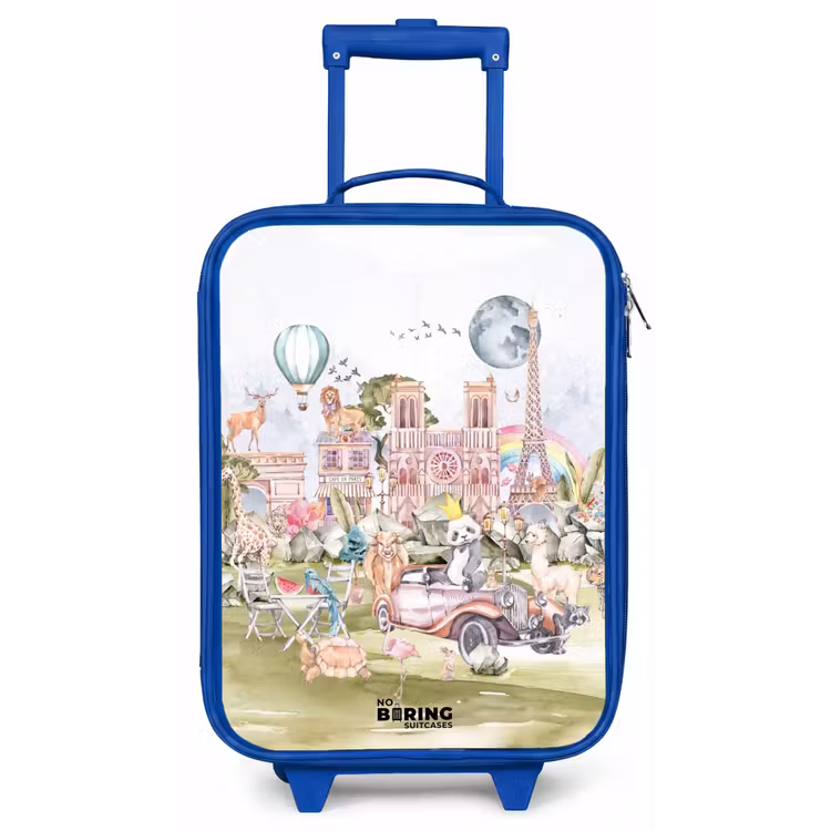 Kinderkoffer - Blauw - Dierlijke fantasiestad — 1