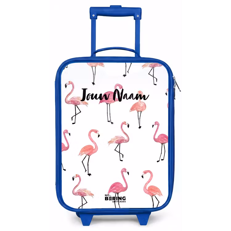 Kinderkoffer - Blauw - Flamingo feestje — 1