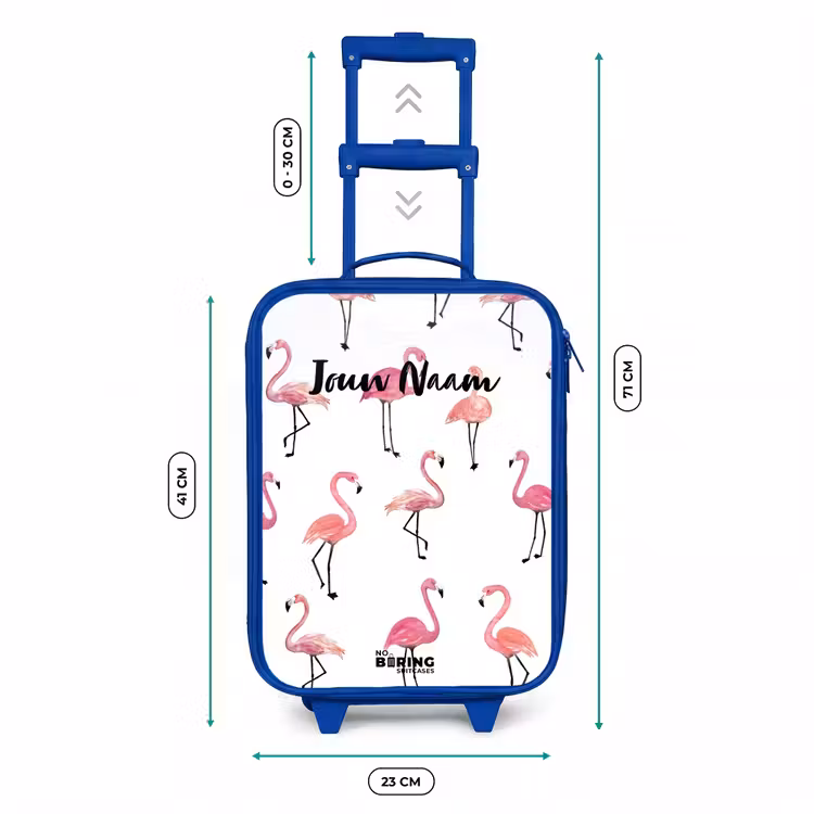 Kinderkoffer - Blauw - Flamingo feestje — 6