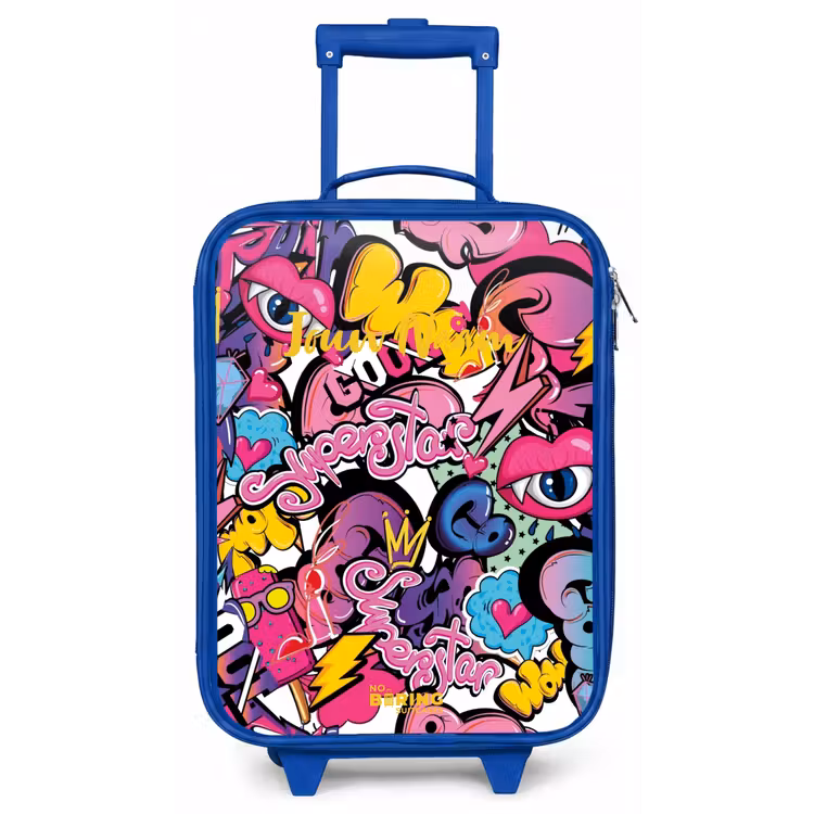 Kinderkoffer - Blauw - Girly graffiti — 1