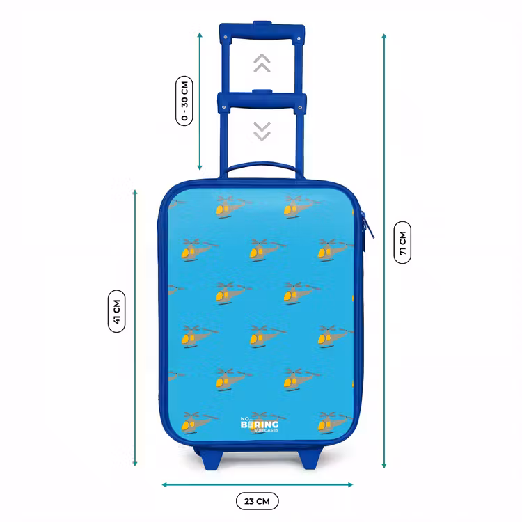 Kinderkoffer - Blauw - Helikopter heibel — 6