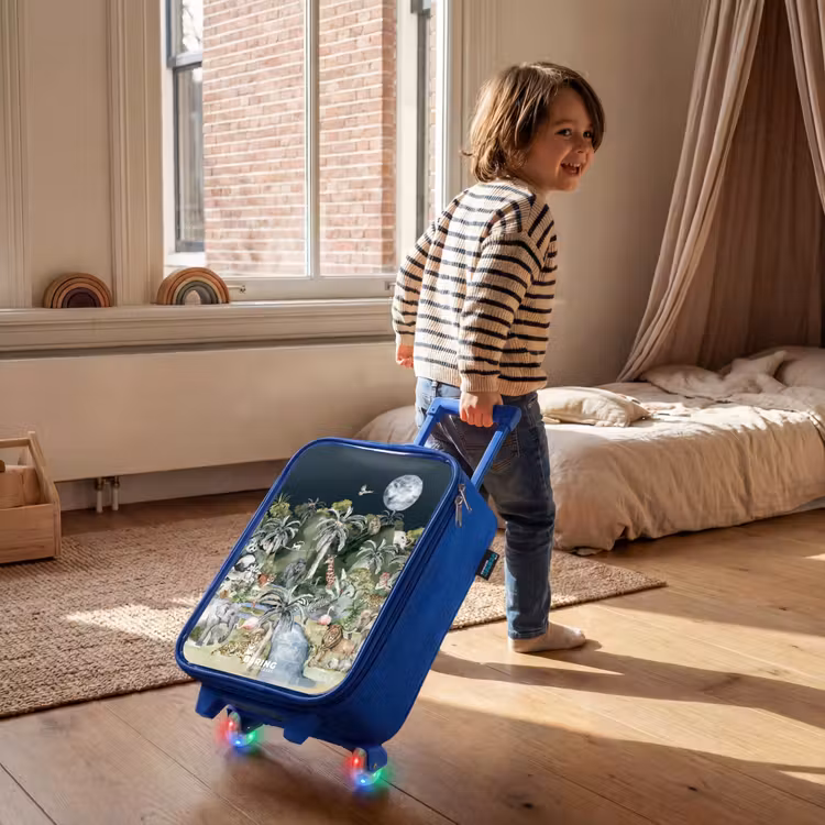 Kinderkoffer - Blauw - Jungle in de maneschijn — 3