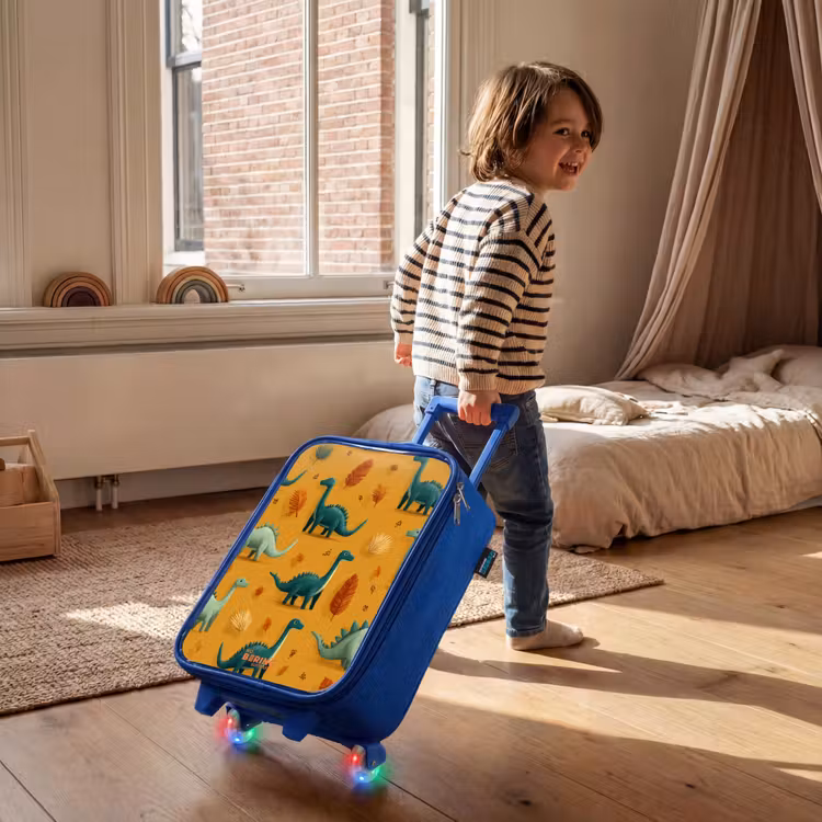 Kinderkoffer - Blauw - Lange nekken in herfstlandschap — 3