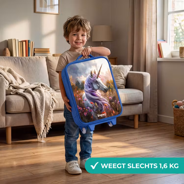 Kinderkoffer - Blauw - Lavendel lentehoorn — 2