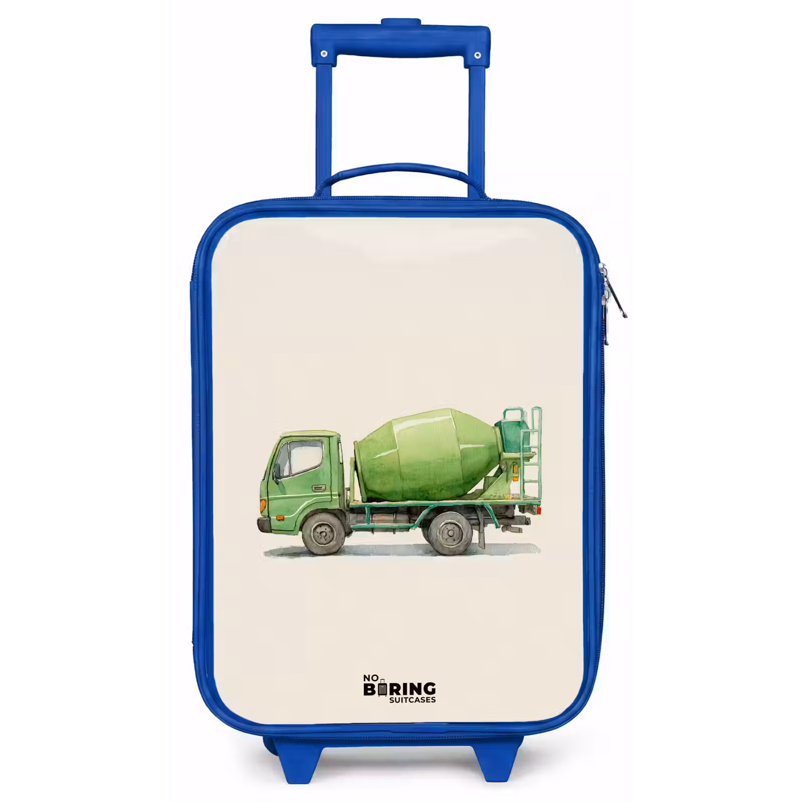 Kinderkoffer - Blauw - Betonmixer - Getekend - Groen — 1