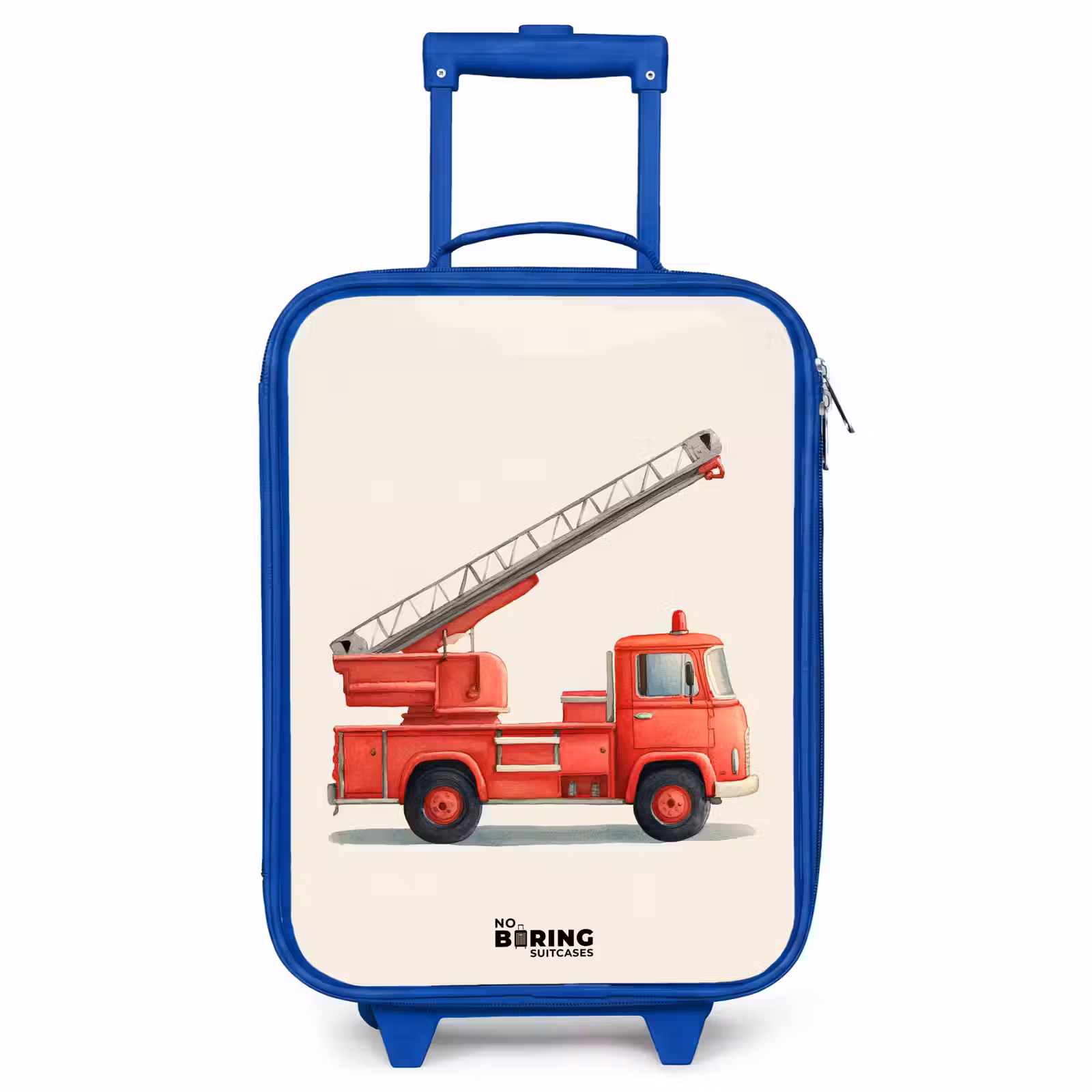 Kinderkoffer - Blauw - Brandweerwagen - Getekend - Rood — 1