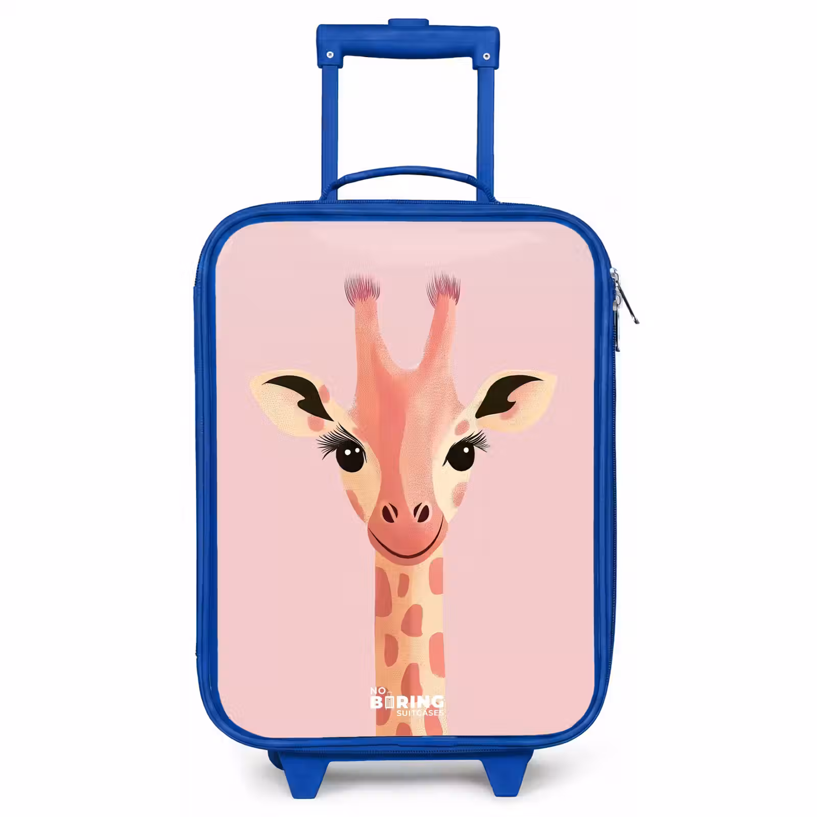 Kinderkoffer - Blauw - Giraffe - Wimpers - Minimalistisch - Roze — 1