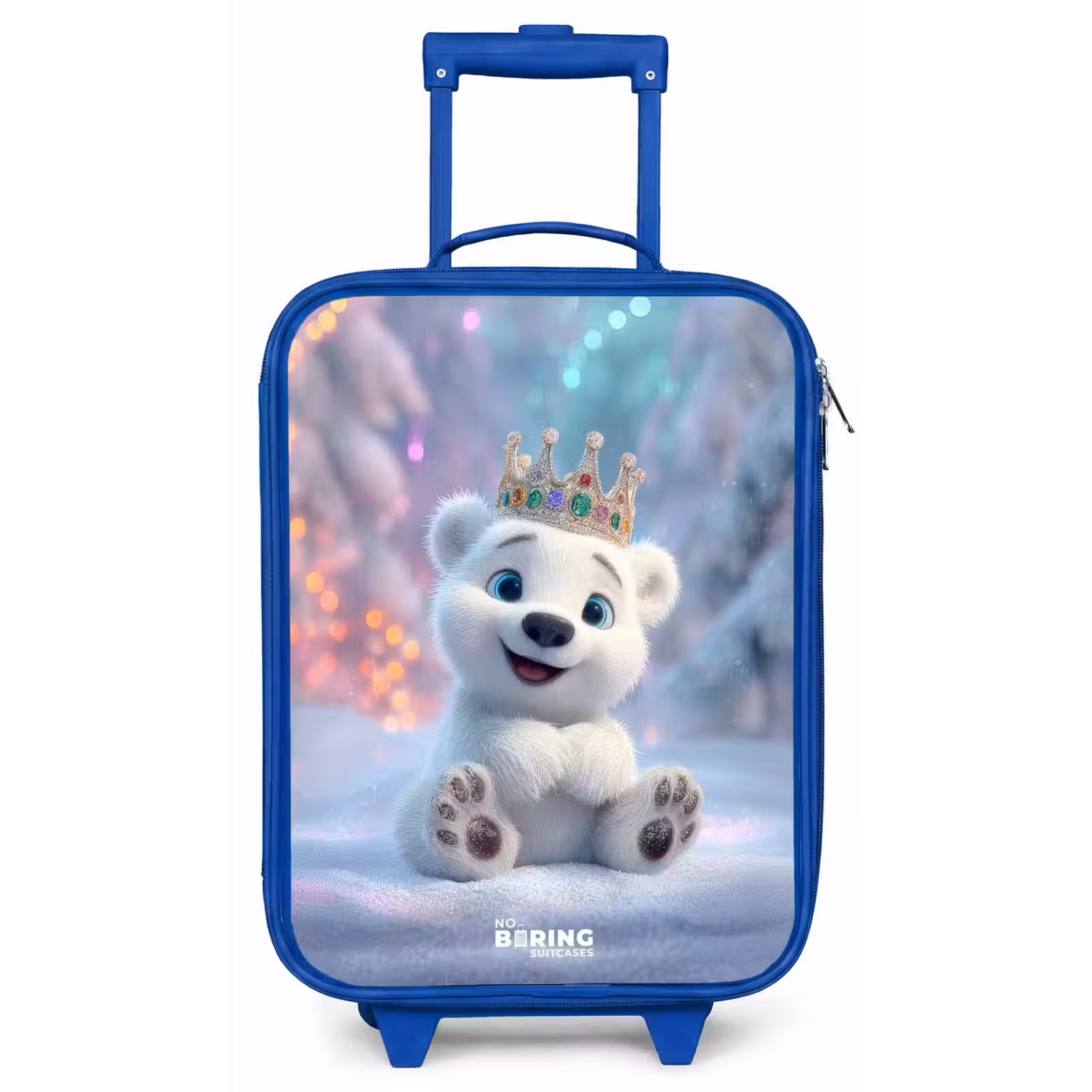 Kinderkoffer - Blauw - IJsbeer - Kroon - Winter — 1