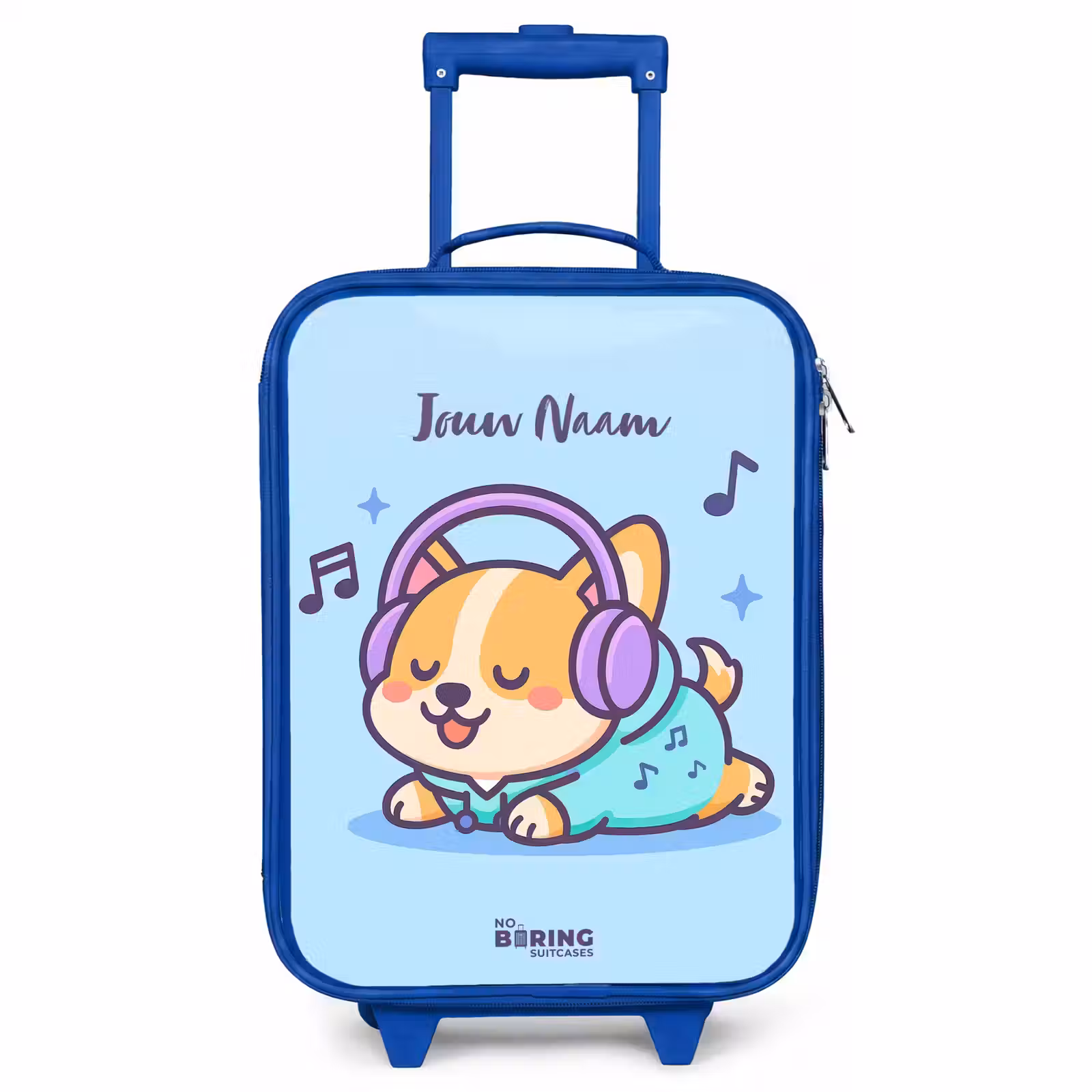 Kinderkoffer - Blauw - Kawai - Hond - Muziek — 1