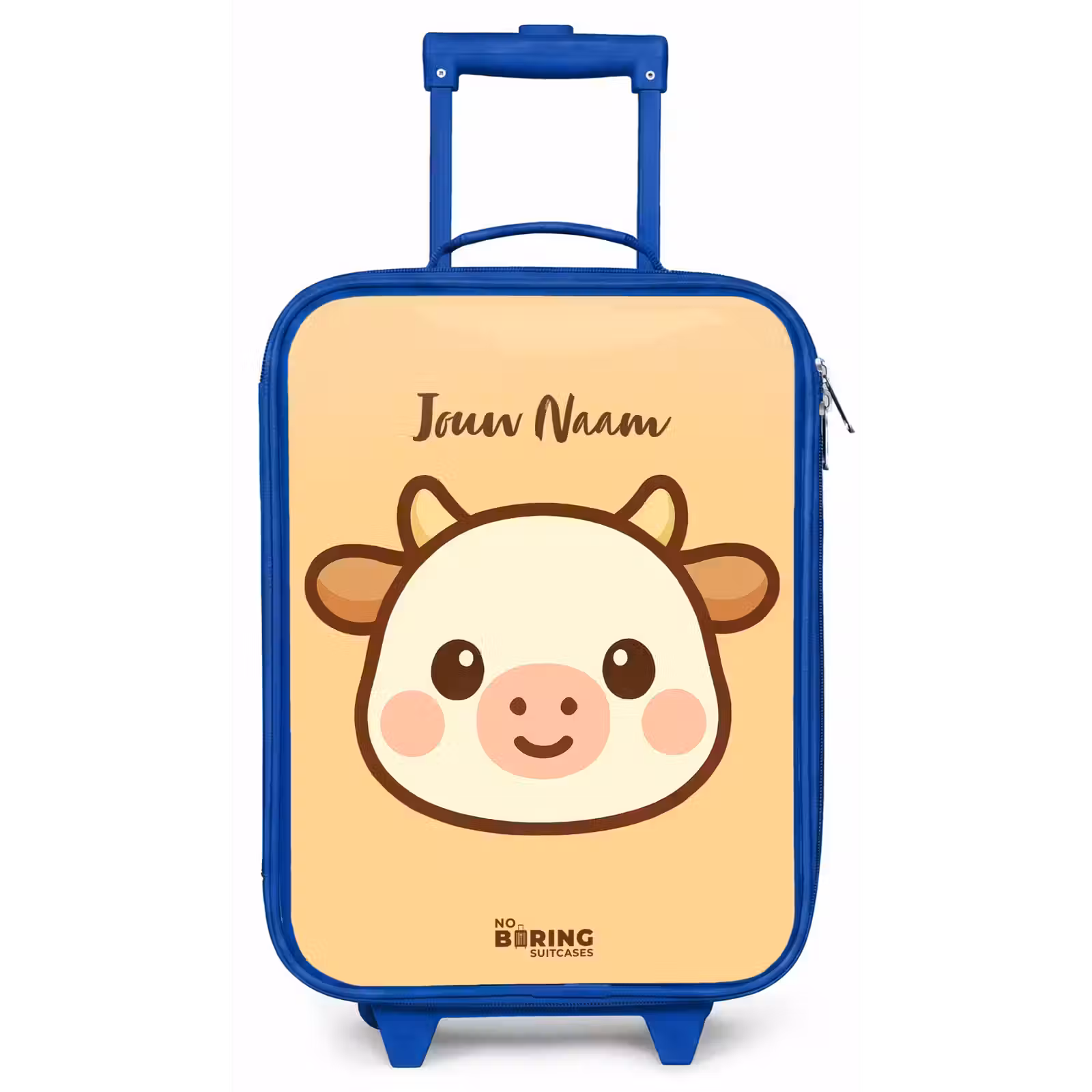 Kinderkoffer - Blauw - Kawai - Koe - Bruin — 1