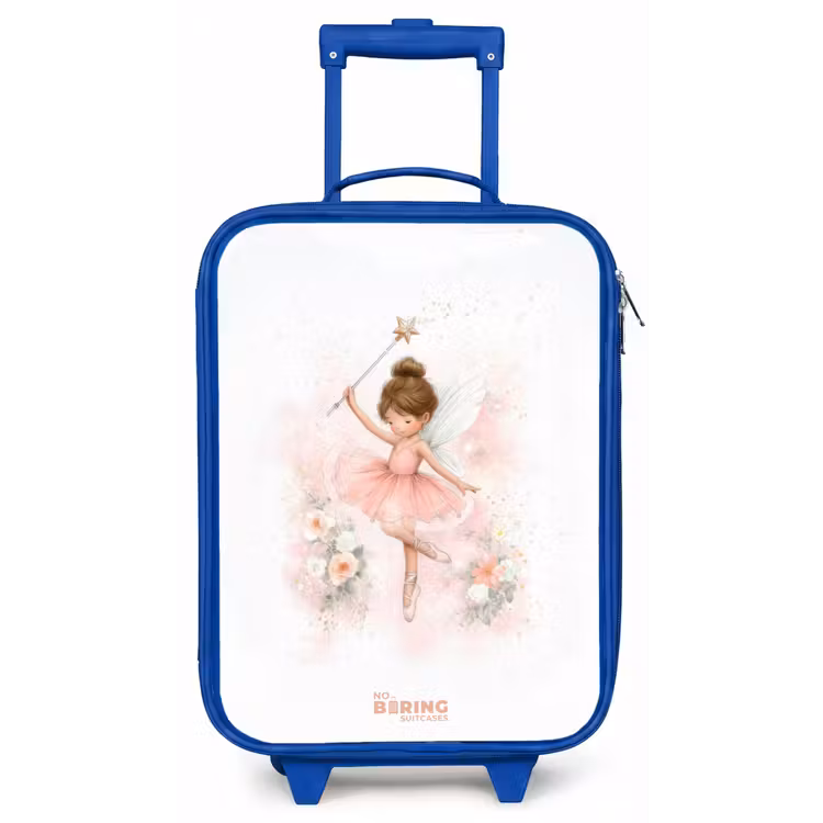 Kinderkoffer - Blauw - Ballerina fee in roze — 1