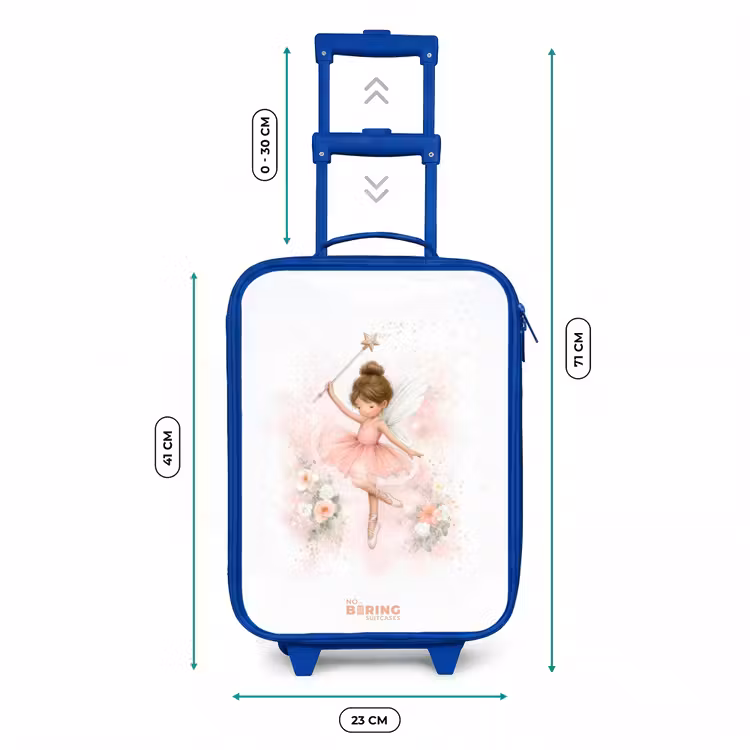 Kinderkoffer - Blauw - Ballerina fee in roze — 6
