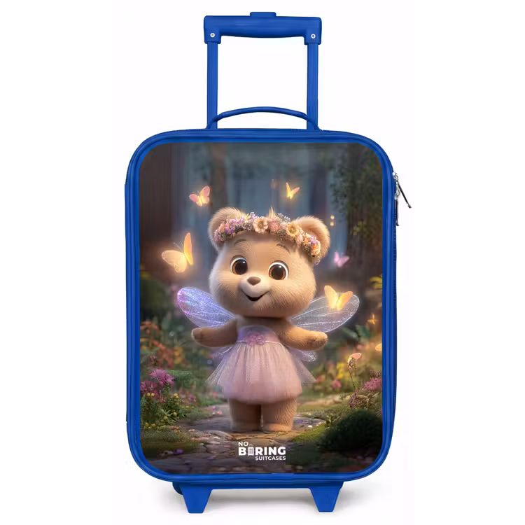 Kinderkoffer - Blauw - Beer - Vlinders - Bos - Fairy — 1