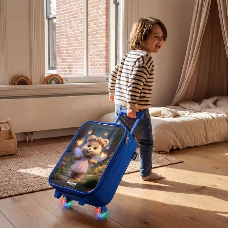 Kinderkoffer - Blauw - Beer - Vlinders - Bos - Fairy — 3