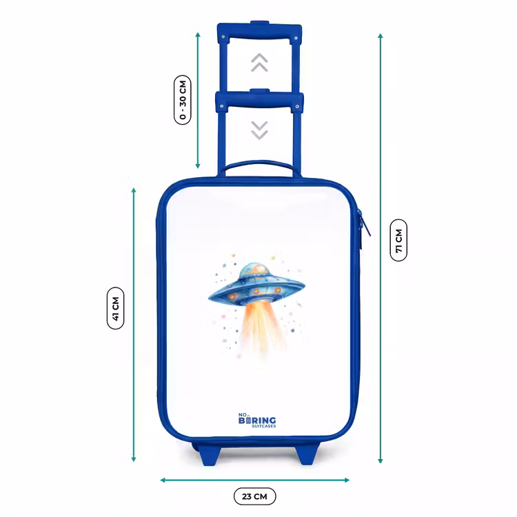 Kinderkoffer - Blauw - Blauw ruimteschip met lichtstraal — 6
