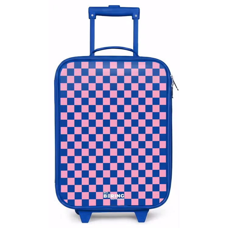 Kinderkoffer - Blauw - Blokjes - Blauw - Roze — 1