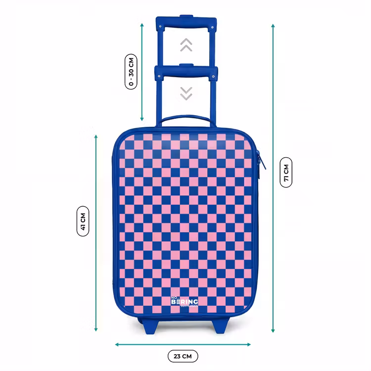 Kinderkoffer - Blauw - Blokjes - Blauw - Roze — 6