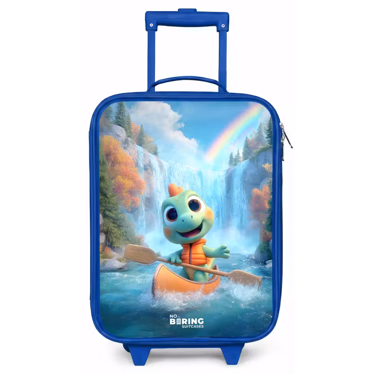 Kinderkoffer - Blauw - Dino - Natuur - Waterval — 1