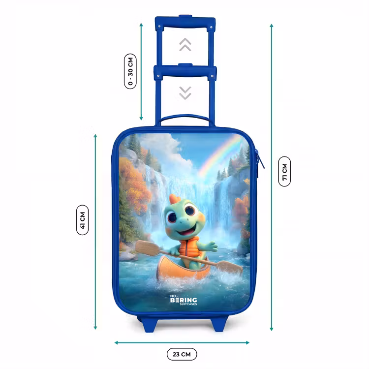 Kinderkoffer - Blauw - Dino - Natuur - Waterval — 6