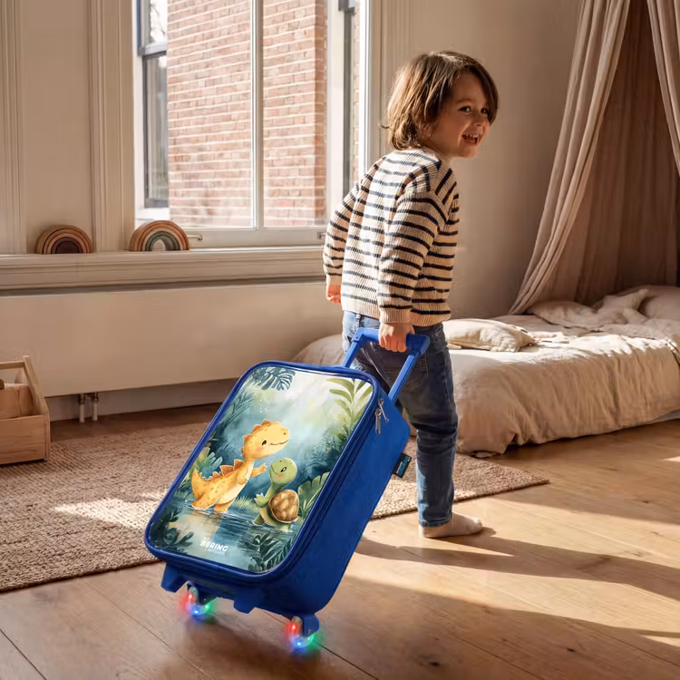Kinderkoffer - Blauw - Dino - Schildpad - Jungle — 3