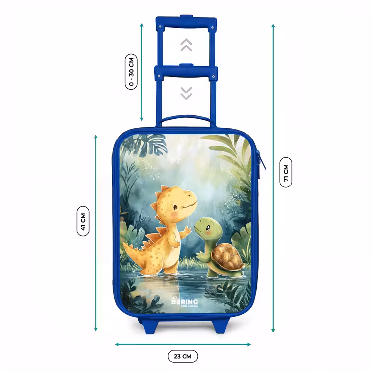 Kinderkoffer - Blauw - Dino - Schildpad - Jungle — 6