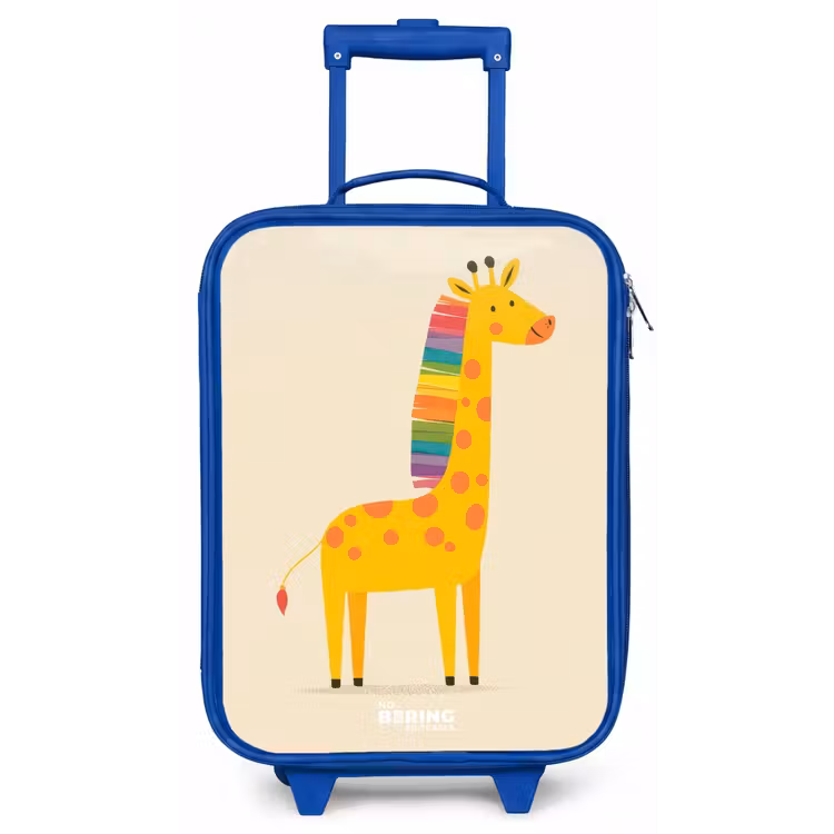 Kinderkoffer - Blauw - Giraffe - Dier - Kleurrijk — 1