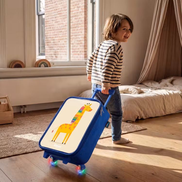 Kinderkoffer - Blauw - Giraffe - Dier - Kleurrijk — 3