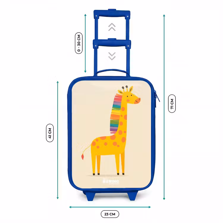 Kinderkoffer - Blauw - Giraffe - Dier - Kleurrijk — 6