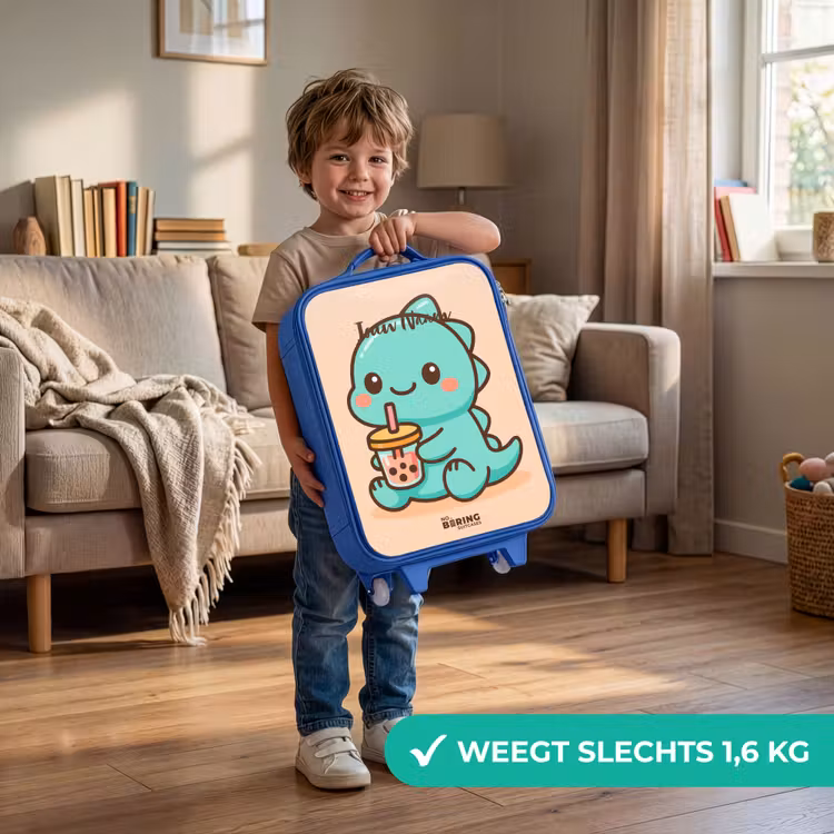 Kinderkoffer - Blauw - Kawai - Dino - Bubbletea — 2