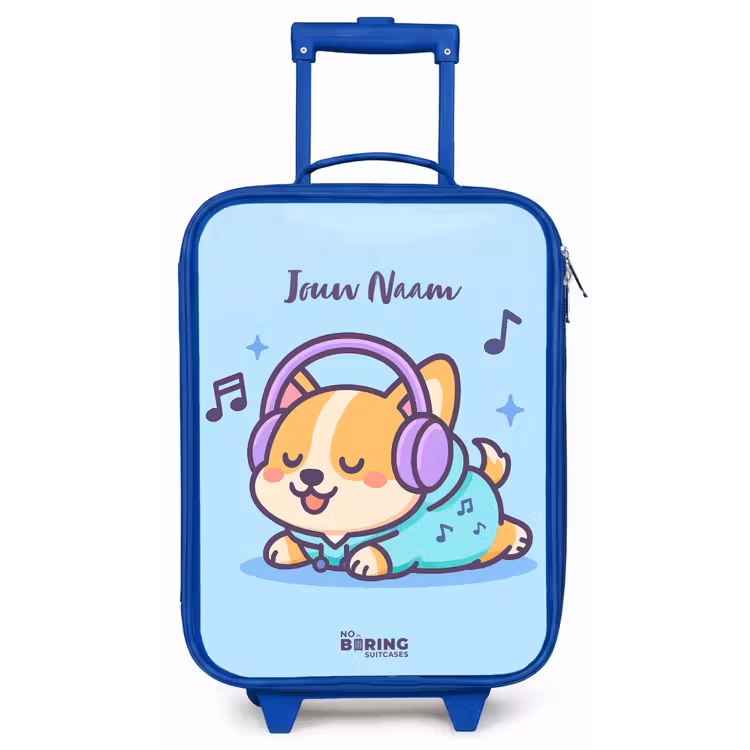 Kinderkoffer - Blauw - Kawai - Hond - Muziek — 1