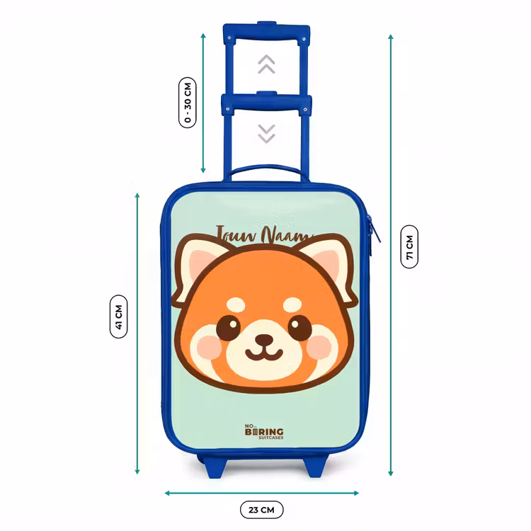 Kinderkoffer - Blauw - Kawai - Rode panda - Groen — 6