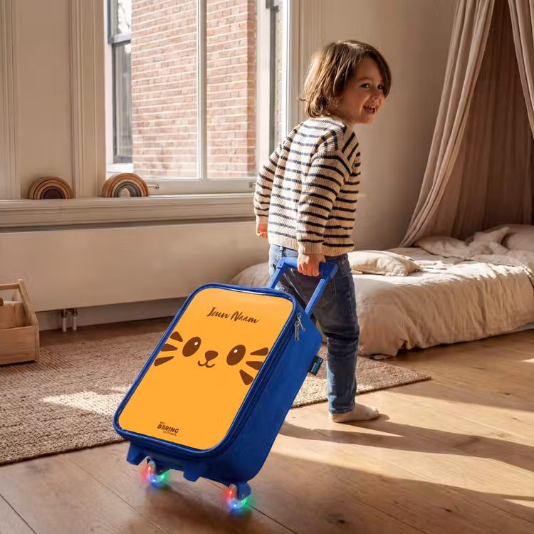 Kinderkoffer - Blauw - Kawai - Tijger - Oranje — 3