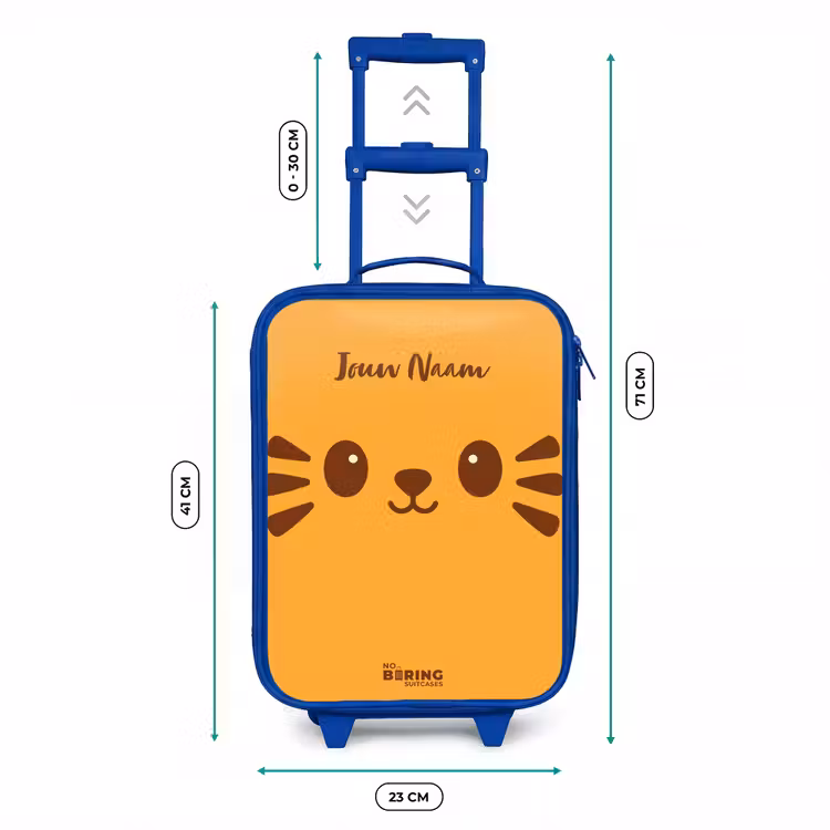 Kinderkoffer - Blauw - Kawai - Tijger - Oranje — 6