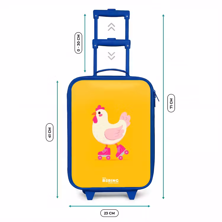 Kinderkoffer - Blauw - Kip - Rolschaatsen - Geel — 6