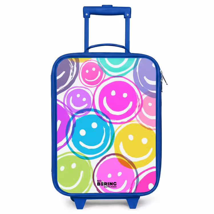 Kinderkoffer - Blauw - Kleurrijke glimlachexplosie — 1