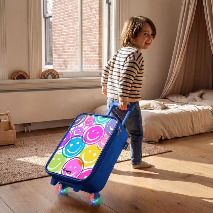 Kinderkoffer - Blauw - Kleurrijke glimlachexplosie — 3