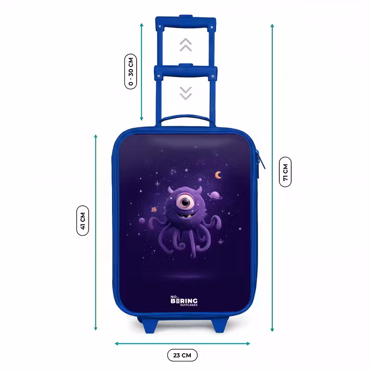 Kinderkoffer - Blauw - Kosmisch tentakelmonster — 6