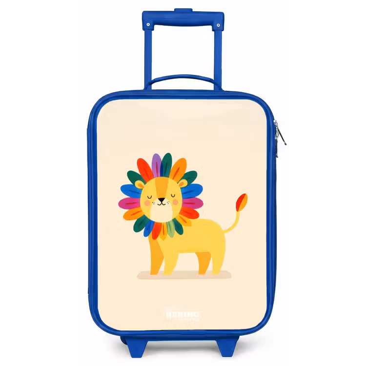 Kinderkoffer - Blauw - Leeuw - Manen - Kleurrijk — 1