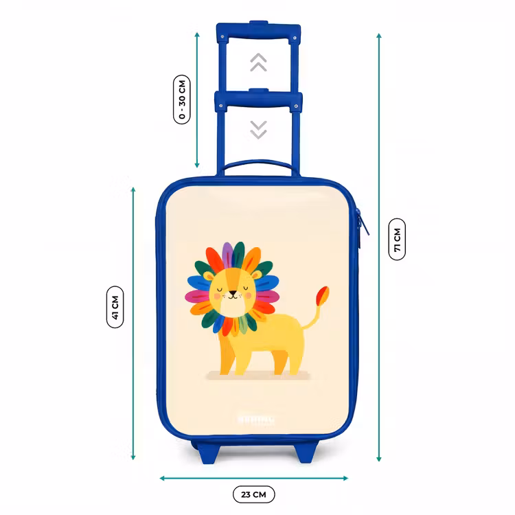 Kinderkoffer - Blauw - Leeuw - Manen - Kleurrijk — 6