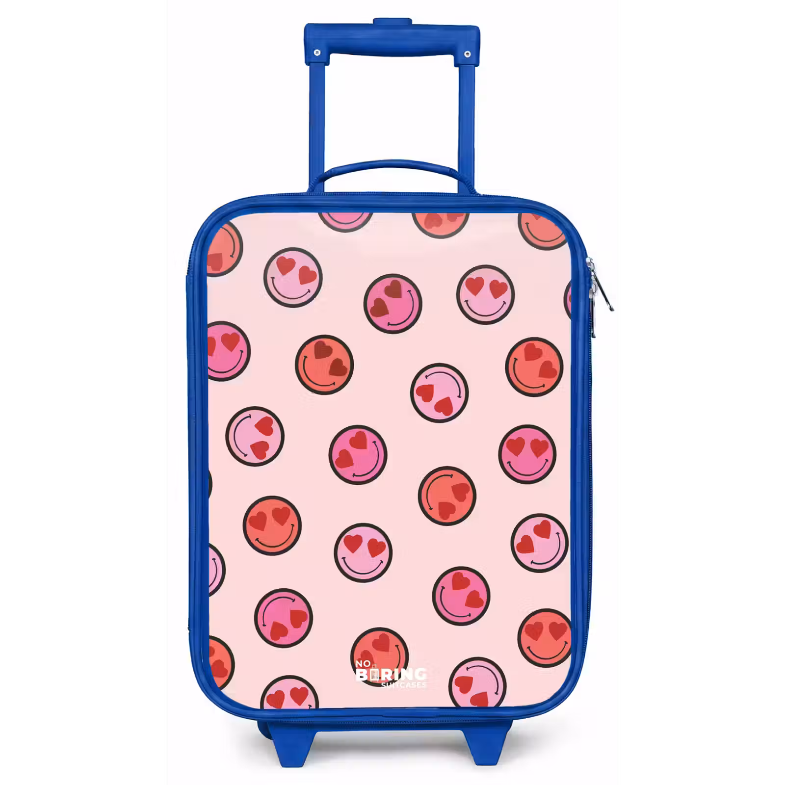 Kinderkoffer - Blauw - Hartje - Smiley - Patroon — 1