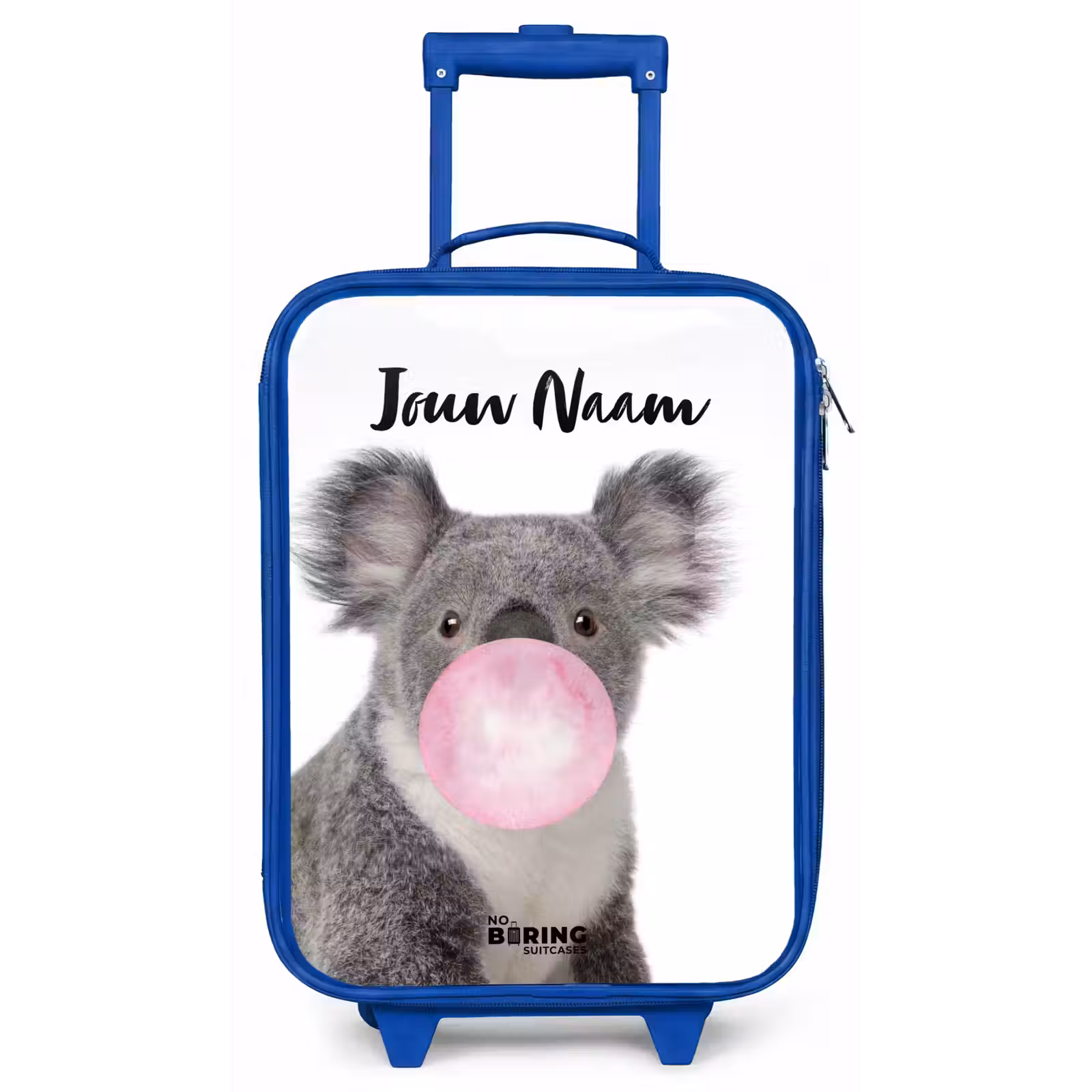 Kinderkoffer met naam - Blauw - Kauwgom koala — 1
