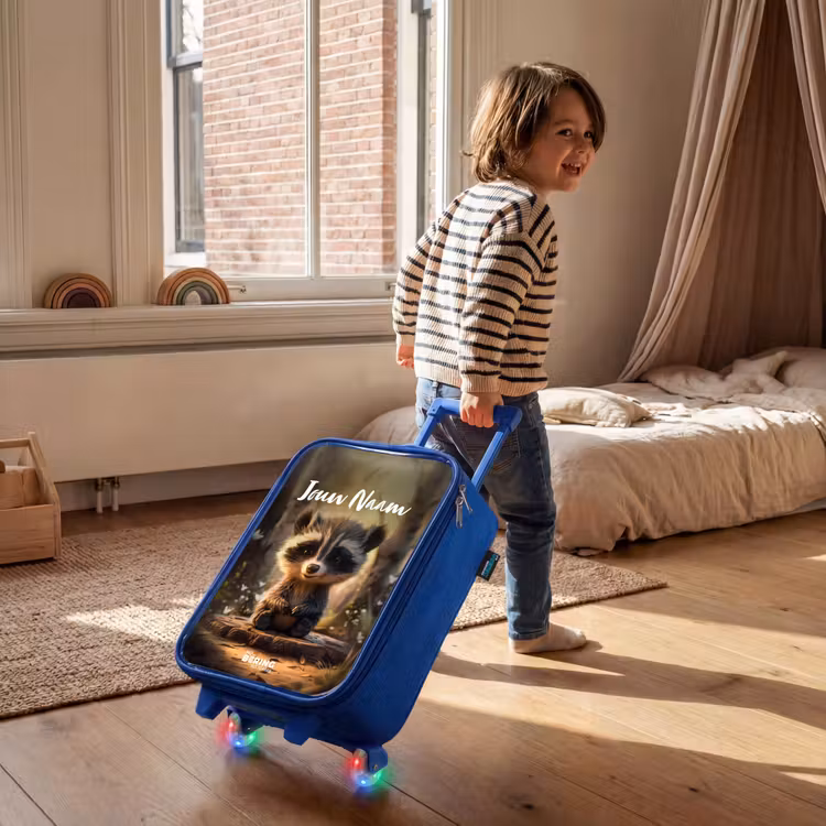 Kinderkoffer met naam - Blauw - Bobby Bosboom — 3
